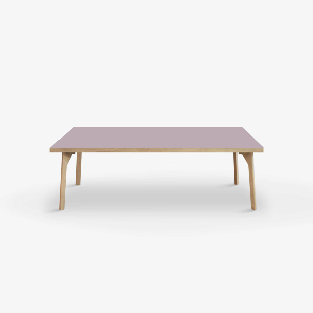 Domusnord Coffee table Room Lounge Table - with linoleum and oak edge 120x60