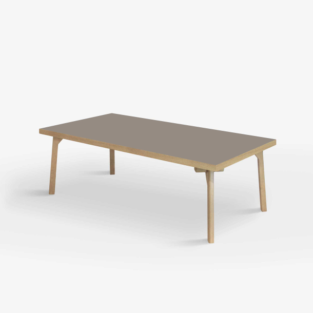 Domusnord Coffee table Room Lounge Table - with linoleum and oak edge 120x60