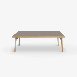Domusnord Coffee table Room Lounge Table - with linoleum and oak edge 120x60