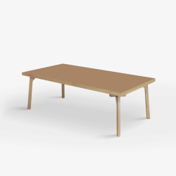 Domusnord Coffee table Room Lounge Table - with linoleum and oak edge 120x60
