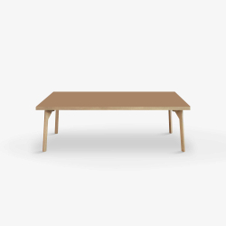 Domusnord Coffee table Room Lounge Table - with linoleum and oak edge 120x60