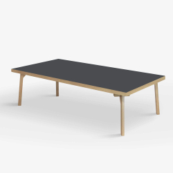 Domusnord Coffee table Room Lounge Table - with linoleum and oak edge 140x70