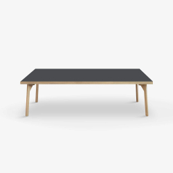 Domusnord Coffee table Room Lounge Table - with linoleum and oak edge 140x70