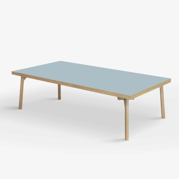 Domusnord Coffee table Room Lounge Table - with linoleum and oak edge 140x70