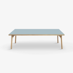 Domusnord Coffee table Room Lounge Table - with linoleum and oak edge 140x70