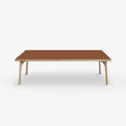 Domusnord Coffee table Room Lounge Table - with linoleum and oak edge 140x70