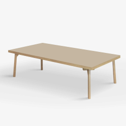 Domusnord Coffee table Room Lounge Table - with linoleum and oak edge 140x70