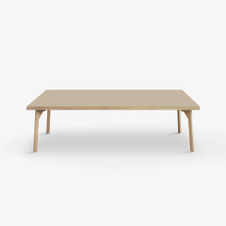 Domusnord Coffee table Room Lounge Table - with linoleum and oak edge 140x70