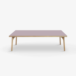 Domusnord Coffee table Room Lounge Table - with linoleum and oak edge 140x70