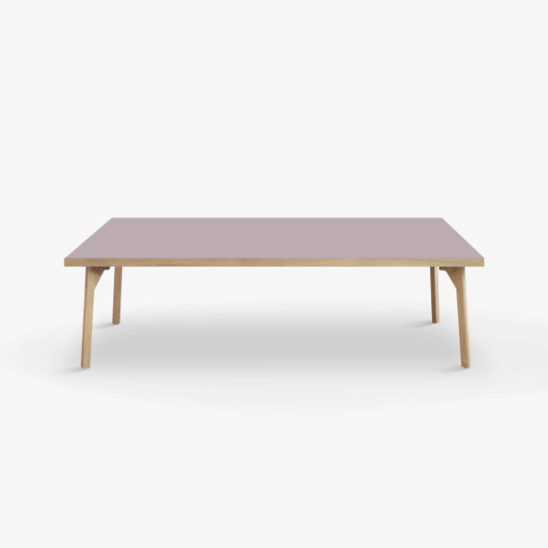 Domusnord Coffee table Room Lounge Table - with linoleum and oak edge 140x70