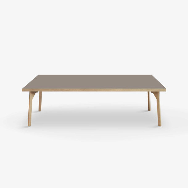 Domusnord Coffee table Room Lounge Table - with linoleum and oak edge 140x70