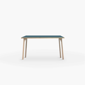 Domusnord Room Linoleum Bureau van Eikenhout 120 x 60 cm - Smokey Blue / Blauw