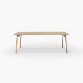 Domusnord Room Linoleum Eettafel van Eikenhout 200 x 90 cm - Macadamia / Warm Beige