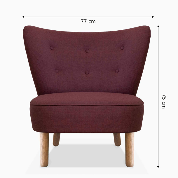 Domusnord Take a Break Lounge Chair lnestol  Dark Heather - bordeaux rd