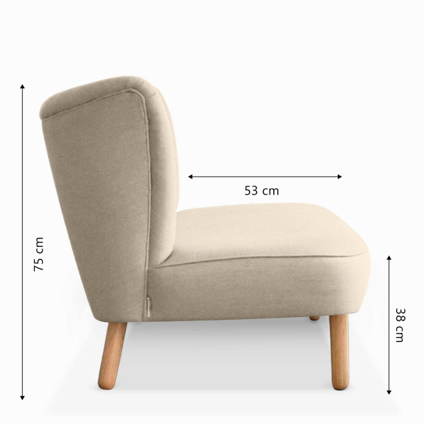 Domusnord Take a Break stor to personers lounge sofa - Grey Sand - Sand Beige