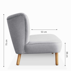Domusnord Take a Break stor to personers lounge sofa - Misty Grey - lys grå