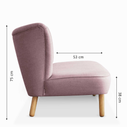 Domusnord Take a Break stor to personers lounge sofa - Dusty Rose - rosa gr