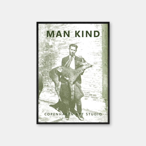 Copenhagen Art Studio - Man Kind - olive green poster