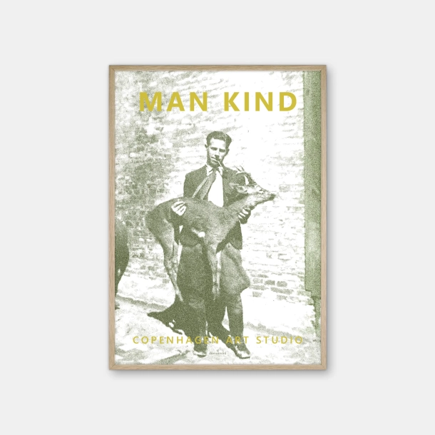 Copenhagen Art Studio - Man Kind - olive yellow poster