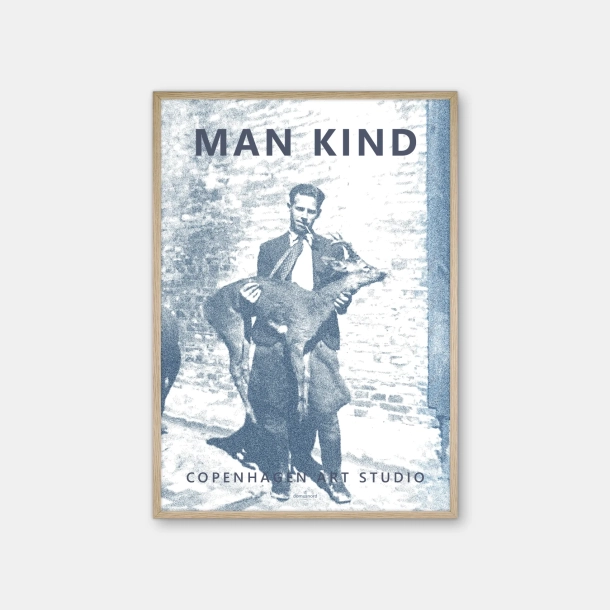 Copenhagen Art Studio - Man Kind - blue poster