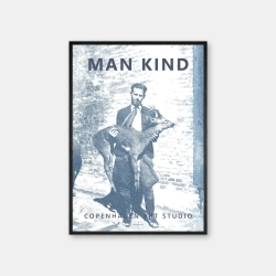 Copenhagen Art Studio - Man Kind - blue poster