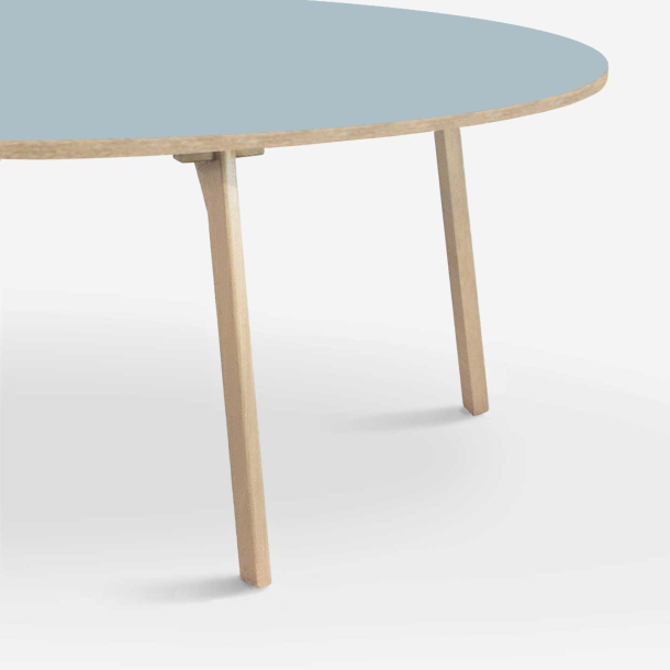 Domusnord Room rundt Linoleums Spisebord i eg 120 cm i 19 farver