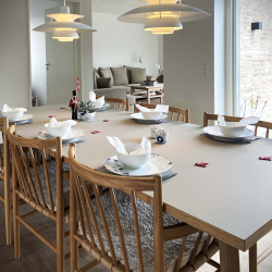 Domusnord Room Linoleum's Large Dining Table in Oak 230 x 90 cm in 19 colors