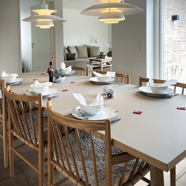 Domusnord Room Linoleum's Large Dining Table in Oak 230 x 90 cm in 19 colors