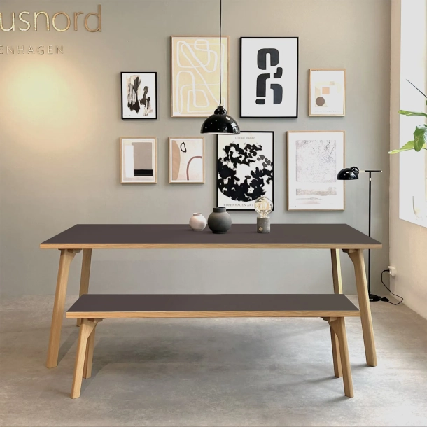 Domusnord Room Linoleum's Large Dining Table in Oak 300 x 100 cm in 19 colors
