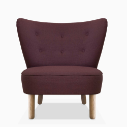 Domusnord Take a Break Lounge Chair lnestol  Dark Heather - bordeaux rd