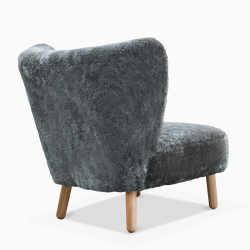 Domusnord Take a Break Lounge Chair Skin Fauteuil  Lamsvacht  Anthracite Grey  Grijs