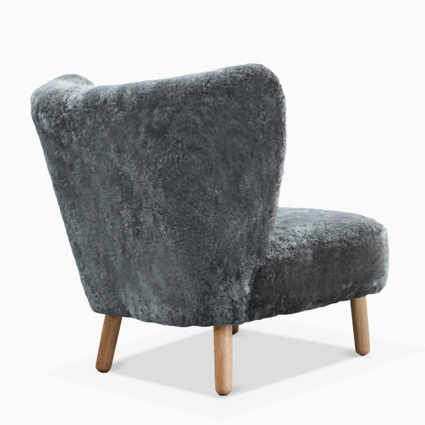 Domusnord Take a Break Lounge Chair Skin Fauteuil  Lamsvacht  Anthracite Grey  Grijs