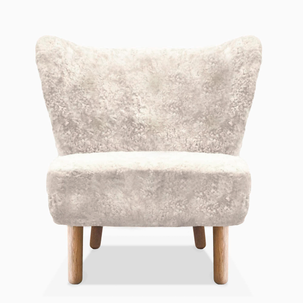 Domusnord Take a Break Lounge Sessel Fell Lammfell  Off White  Wei