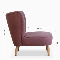 Domusnord Take a Break Loungestoel  Crispy Rose  Rozerood