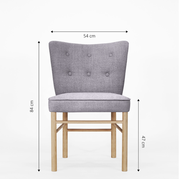 Domusnord Take a Break Spisebordsstol eg - Misty Grey - lys gr