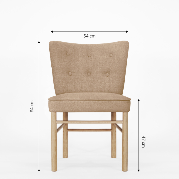 Domusnord Take a Break Spisebordsstol eg - Camel Brown - lys brun