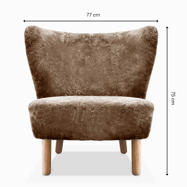 Domusnord Take a Break Lounge Chair Skin - sheepskin - brown