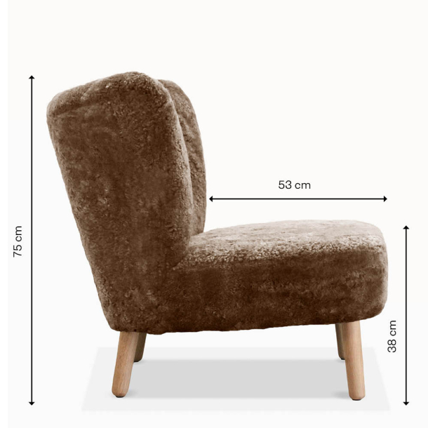 Domusnord Take a Break Lounge Chair Skin - sheepskin - brown