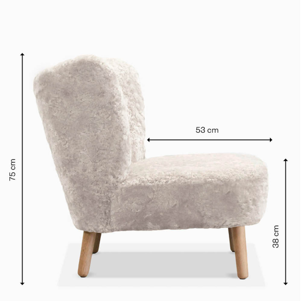 Domusnord Take a Break Lounge Chair Skin - sheepskin - off white beige