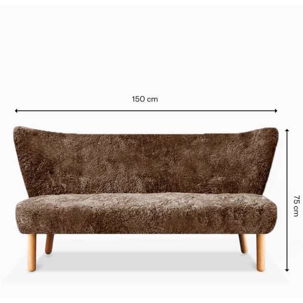Domusnord Take a Break large lounge sofa � sheepskin - brown