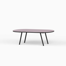 Domusnord LV Lounge Table – sofabord med linoleum og sort kant – medium