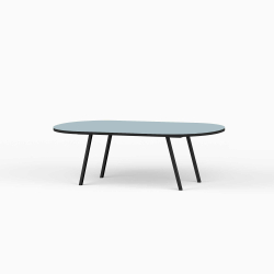 Domusnord LV Lounge Table – sofabord med linoleum og sort kant – medium