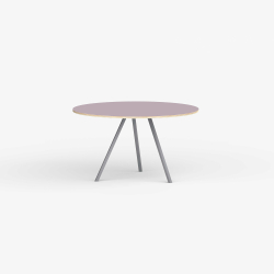 Domusnord Line View Linoleums rundt Spisebord krydsfinr 110 cm i 19 farver