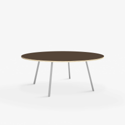 Domusnord Line View Linoleums round Dining table plywood 120 cm in 19 colors