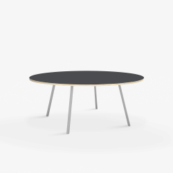 Domusnord Line View Linoleums round Dining table plywood 120 cm in 19 colors