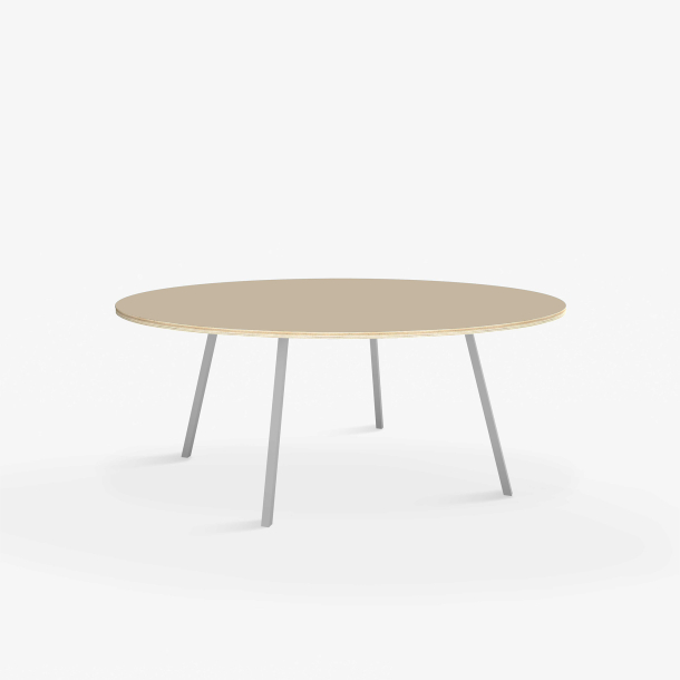 Domusnord Line View Linoleums round Dining table plywood 120 cm in 19 colors