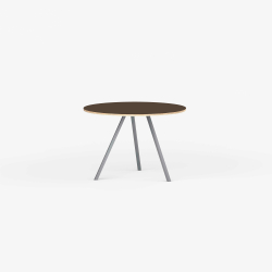 Domusnord Line View Linoleums rundt Spisebord krydsfinr 90 cm i 19 farver