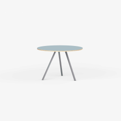 Domusnord Line View Linoleums rundt Spisebord krydsfinr 90 cm i 19 farver