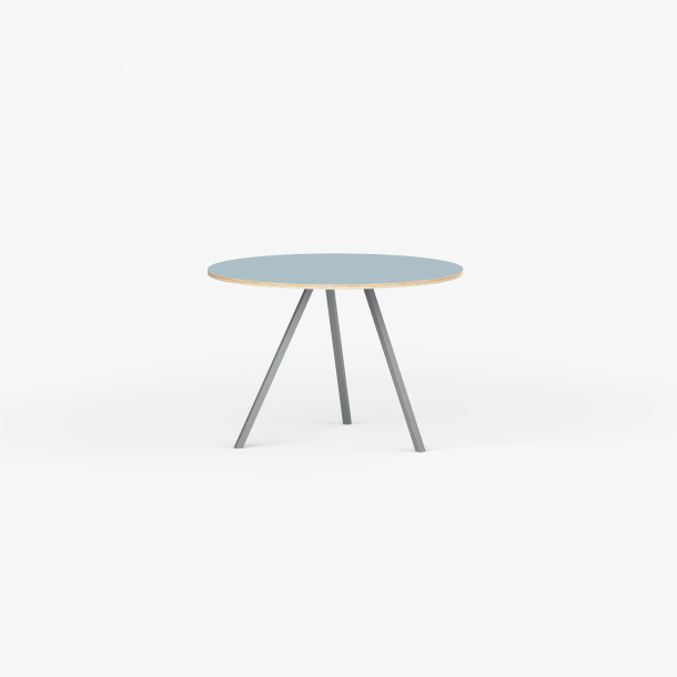 Domusnord Line View Linoleums rundt Spisebord krydsfinr 90 cm i 19 farver