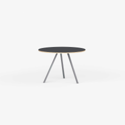 Domusnord Line View Linoleums rundt Spisebord krydsfinr 90 cm i 19 farver